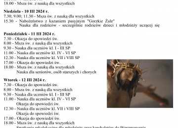 Rekolekcje Wielkopostne 2024